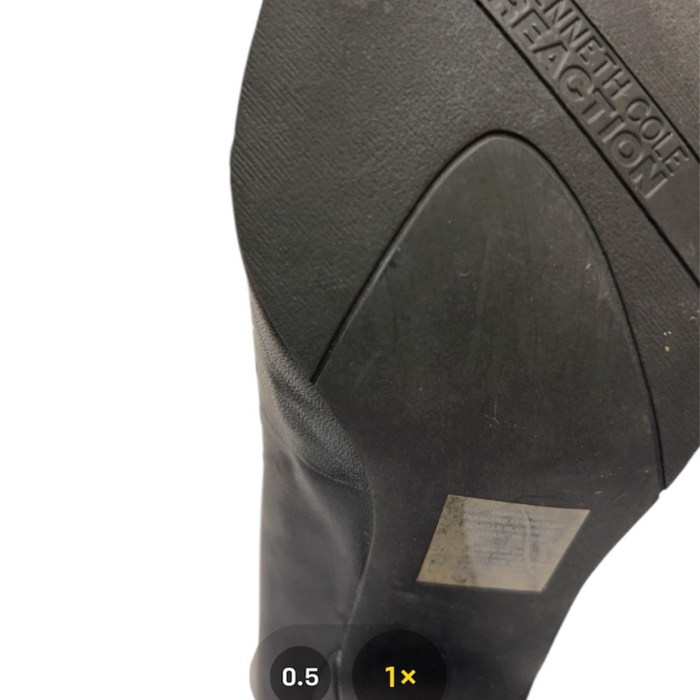 Kenneth Cole Reaction “Maxed Out” Size 9M Black Leather Heels - Picture 10 of 11